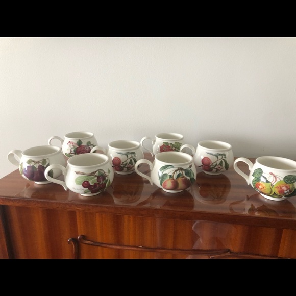 Portmeirion Pomona tea cups set of 8 - Picture 1 of 9